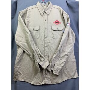 Tyndale FR Flame Resistant Work Shirt Men 2X Khaki Williams Shelby NC CAT 2 USA